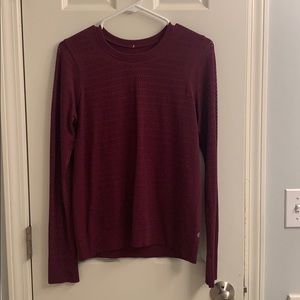 Burgundy Lululemon Long Sleeve w/ Holes